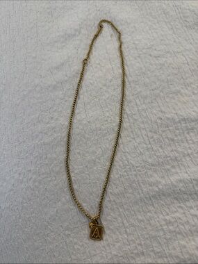 Gold plated Initial 'A' Pendant Necklace - Elegant Women's Jewelry